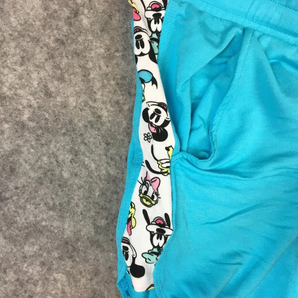 Disney Mickey and Friends Sleep Shorts 2X Blue Drawstring Pockets Printed Mini - Picture 4 of 11